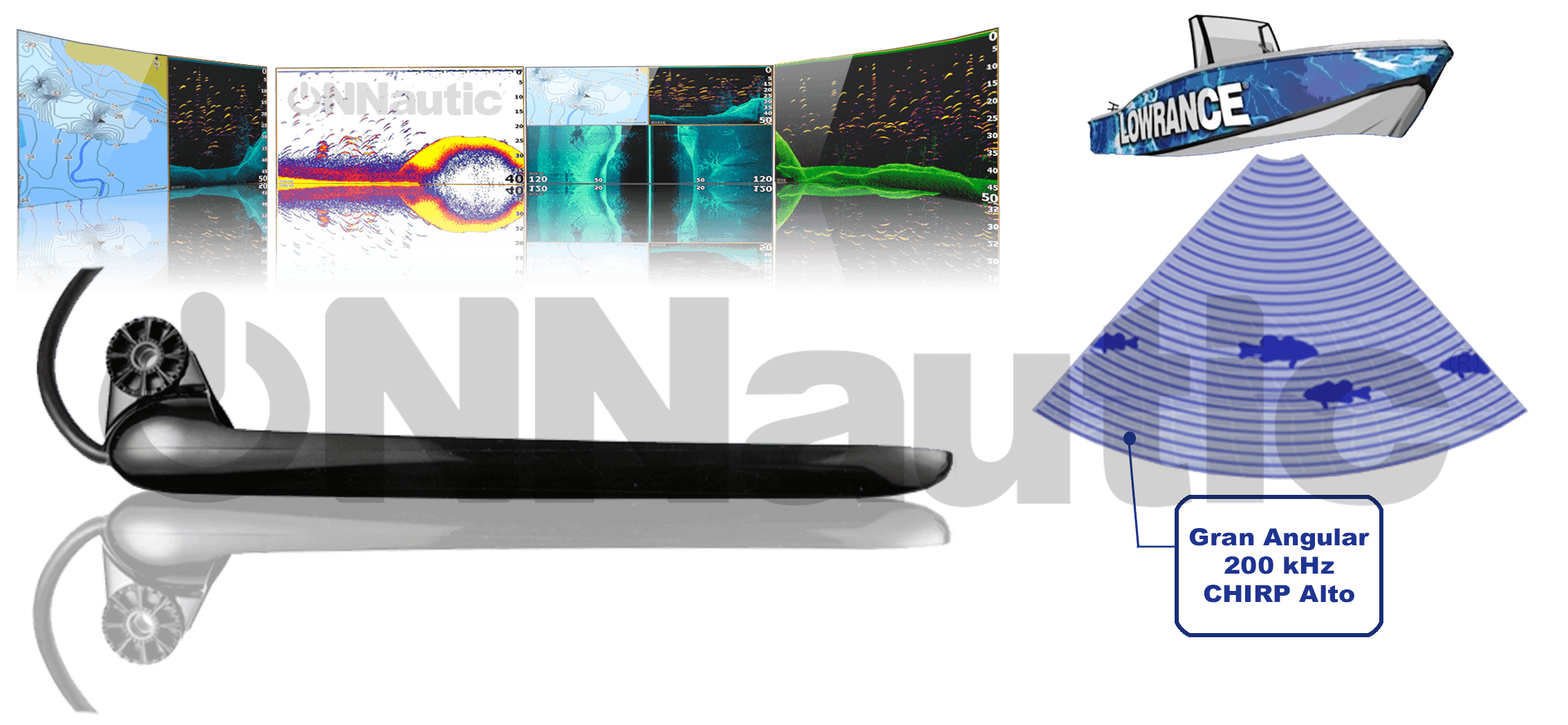 Lowrance Sonda Hook Reveal 7 PoweryMax Ready Con Transductor De Popa